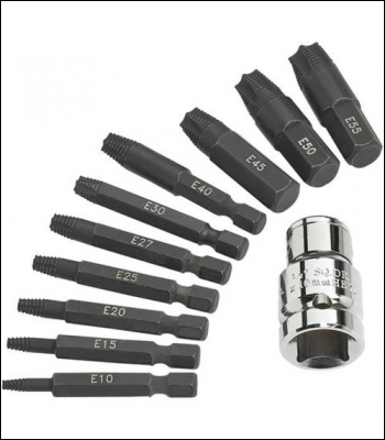 Clarke PRO332 11 Piece Torx® Screw Extractor Set - Code 1700738