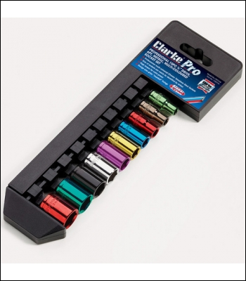 Clarke PRO338 10 Piece Colour Coded Socket Set – 1/4” Drive
