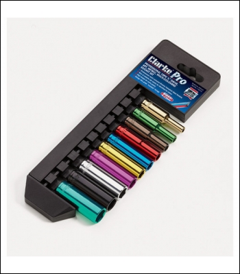 Clarke PRO339 10 Piece Colour Coded Deep Socket Set – 1/4” Drive