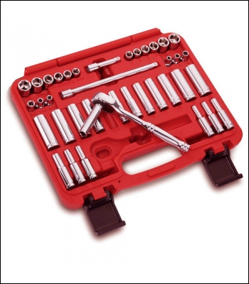 Clarke PRO380 - 39-Pce ¼ inch  Dr. AF/Metric Socket Set - Code 1700786