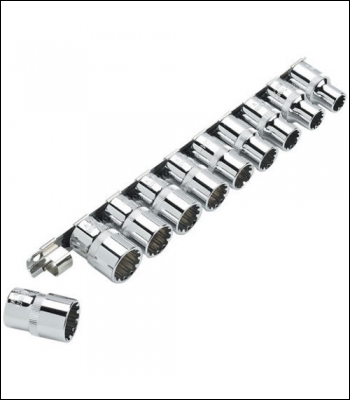 Clarke PRO383 Professional 10 Piece ½ inch  Multi-Fit Metric Socket Set