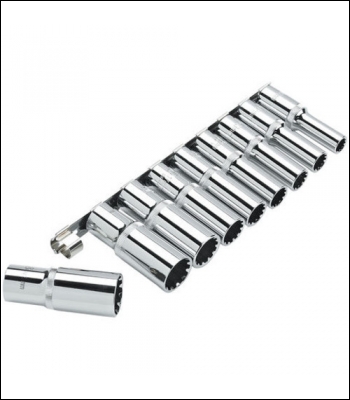 Clarke PRO386 9 Piece ½ inch  Drive Deep Multi-Fit Metric Socket Set