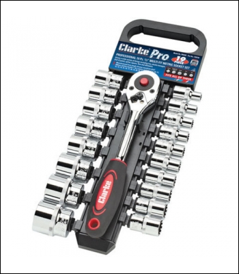 Clarke PRO387 19 Piece ½ inch  Multi-Fit Metric Socket Set