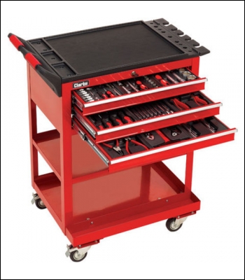 Clarke PRO395 182 Piece Tool Kit with 3 Drawer Service Cart