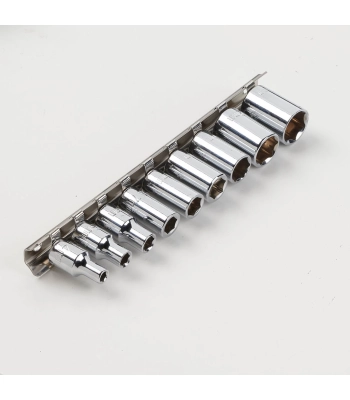 Clarke PRO416 9 Piece 1/4 inch  Drive Socket Set on Clip - Metric - Code 1700823