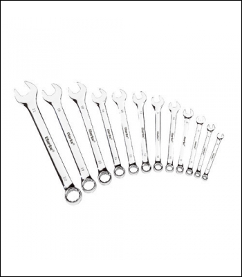Clarke CHT609 12pc Polished Elliptical Combination Spanner Set - Metric