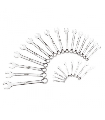 Clarke CHT610 25pc Polished Elliptical Combination Spanner Set - Metric