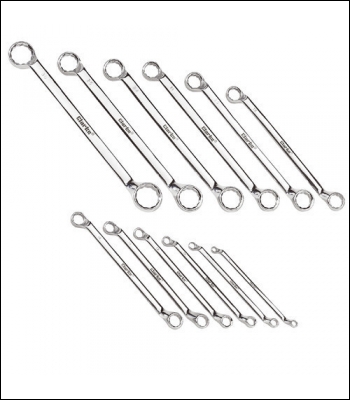 Clarke CHT611 12pc Polished Elliptical Ring Spanner Set - Metric