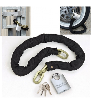 Clarke CHT728 Heavy Duty Motorcycle Padlock And Chain