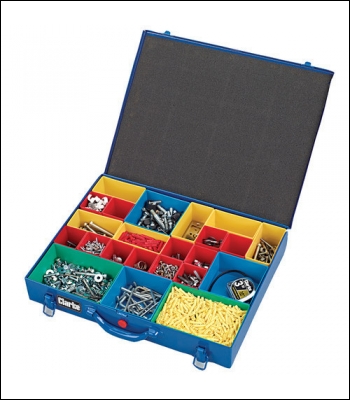 Clarke CHT729 Metal Organiser Storage Case With 23 Bins