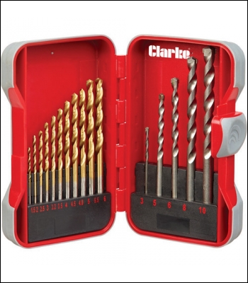 Clarke CHT765 17 Piece Combination Drill Bit Set