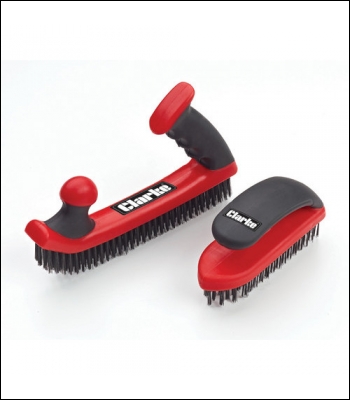 Clarke CHT767 Easy grip and D handle Wire Brush Set