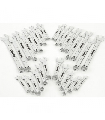 Clarke CHT805 32 Piece Combination/Stubby Spanner Set: Metric & Imperial - Code 1801805