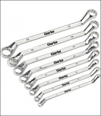 Clarke CHT807 8 Piece Deep Offset Ring Spanner Set - Code 1801807
