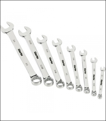 Clarke CHT816 8 Piece A/F Combination Spanner Set - Code 1801816
