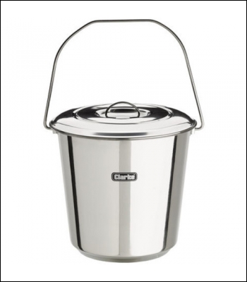 Clarke CHT848 12ltr Stainless Steel Bucket With Lid - Code 1801848