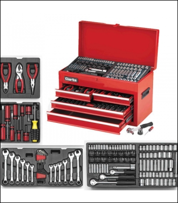 Clarke CHT864 - 235pc AF/Metric Tool Set In Chest