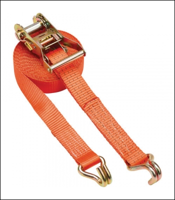 Clarke CHT869 Heavy Duty 6m Ratchet Strap with Double Hooks