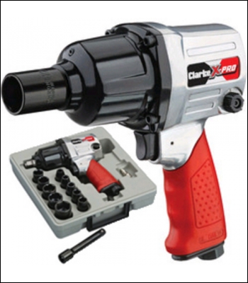 Clarke CAT132, X-Pro -  13pc ½ inch  Twin Hammer Air Impact Wrench Kit