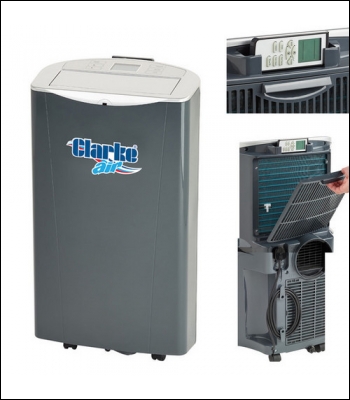 Clarke AC13000 12000 BTU 3-in-1 Mobile Air Conditioner/Dehumidifier/3 Speed Fan