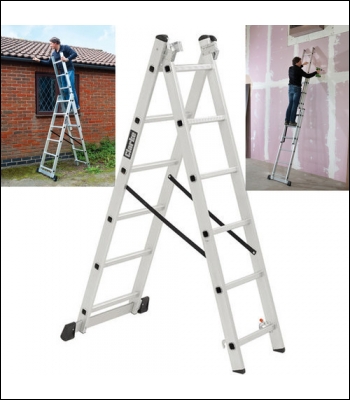 Clarke ALC3-6 Aluminium Combination Ladder - Code 3500750