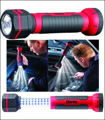 Clarke RWLT36 Rechargeable LED Telescopic Worklight & Torch