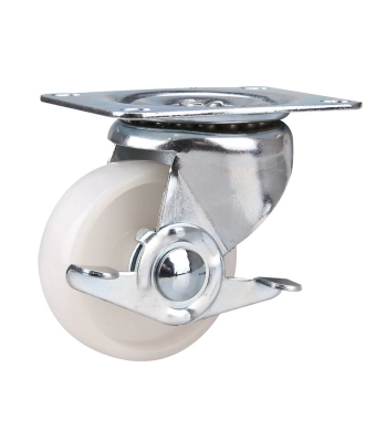 Clarke White Nylon Castor Wheels Fixed / Swivel / Swivel & Brake (50mm - 100mm) - Code 4200038