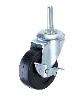 Clarke Rubber Threaded Castor Wheels Swivel / Swivel & Brake (50mm - 100mm) - Code 4200252