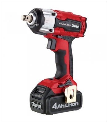 Clarke CIR18LI (Li-ion) 18V Brushless 4Ah ½ inch  Impact Wrench inc 2 Batteries