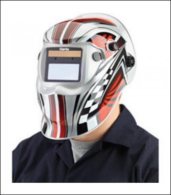 Clarke GWH6 Chequer Design Arc Activated Solar Powered Grinding/Welding Headshield