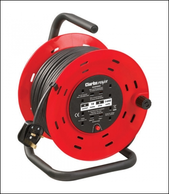 Clarke CCR26 230V 4 Socket 25m 2.52mm Cable Reel With Thermal Cut Out