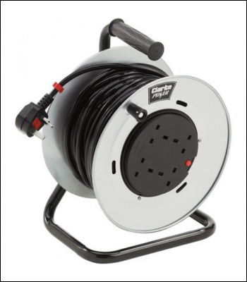 Clarke CCR25M 4 Socket 25m Galvanised Cable Reel