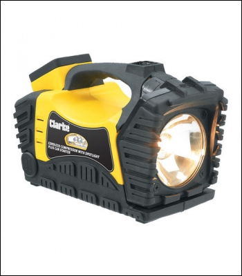Clarke CSS-1 Cordless Compressor with Spotlight & Car Battery Trickle Charger