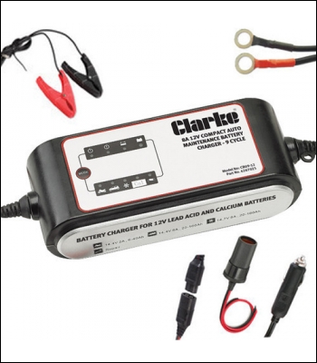 Clarke CB09-12 8A Auto Battery Charger/Maintainer - 9 Stage