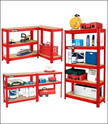 Clarke CSR5350RP Boltless Shelving Unit - 350Kg Red