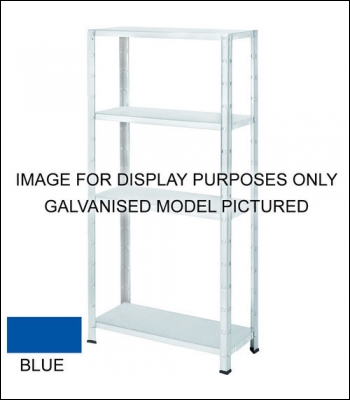 Clarke CSR450BL 4 Shelf Boltless Shelving With Metal Shelves (Blue) - 50kg