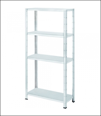Clarke CSR450G 4 Shelf Boltless Shelving With Metal Shelves (Galvanised) - 50kg
