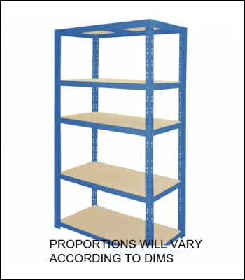 Clarke CSR5100BL Heavy Duty Boltless Shelving -100KG (Blue)