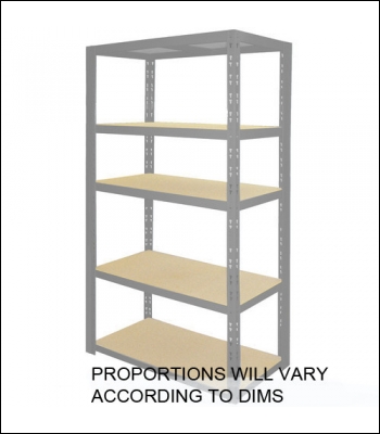 Clarke CSL5265/30LG Heavy Duty Boltless Shelving 265kg Grey