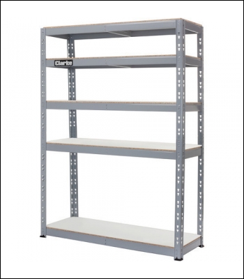 Clarke CSL5265/60LG Heavy Duty Boltless Shelving 265kg (Grey)