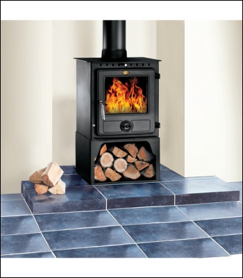 Clarke Eton Large - 10kW Steel Stove (with Log Storage)