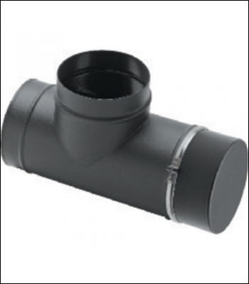 Clarke 5 inch  90° Tee Flue Pipe with Soot Box