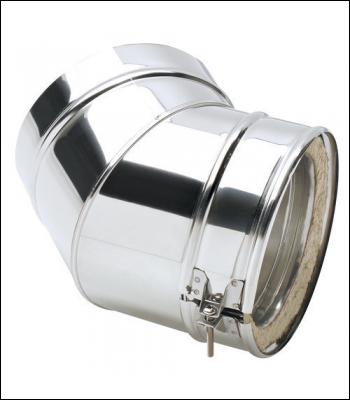 Clarke 6 inch  Stainless Steel Twin Wall Flue 45° Elbow