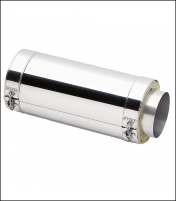 Clarke 6 inch  Stainless Steel Adjustable Twin Wall Flue Extension 75-350mm - Code 6911266