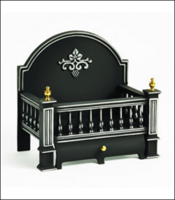 Clarke CCIFB Cast Iron Fire Basket with Bronze Caps