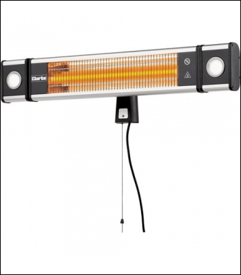 Clarke CFI1800L 1800W Carbon Fibre Infrared Wall Heater With LED Lights