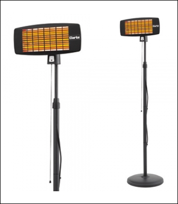 Clarke IQ2000S 2kW Infrared Quartz Wall Heater with Stand