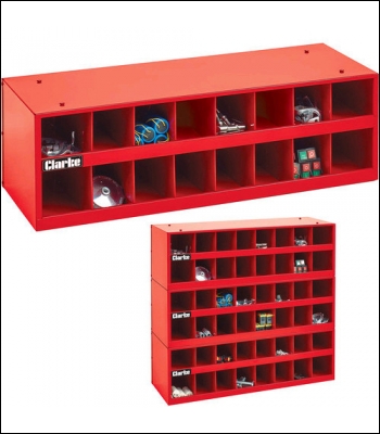 Clarke CTB16 16 Section Stackable Parts Cabinet