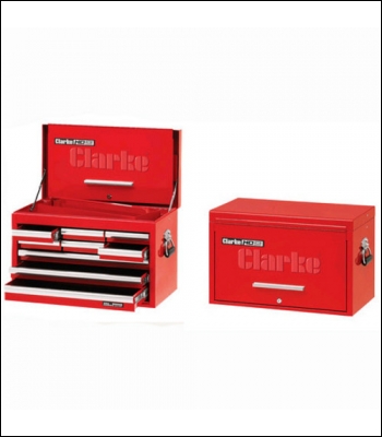 Clarke CBB209DF 26” 9 Drawer Tool Chest With Front Cover - Red