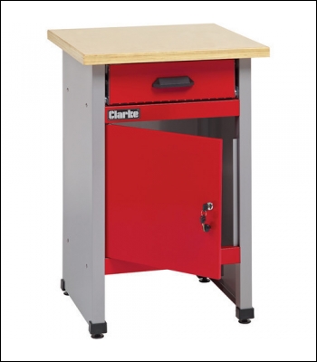 Clarke CWB57 570mm Workbench With Drawer And Lockable Cupboard